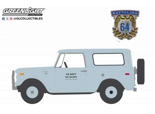 1970 ハーベスター スカウト 米海軍 ブルー Battalion 64 4 ミリタリー / Greenlight 1/64 ミニカー