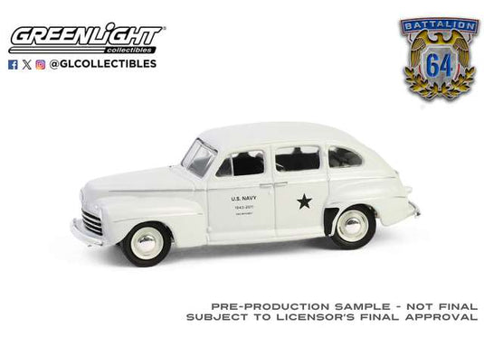 1946 フォード フォードア スーパーデラックス 米海軍 Battalion 64 5 / Greenlight 1/64 ミニカー