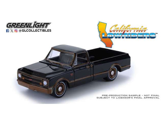 1972 シボレー C10 ローライダー カリフォルニア ブラック/ブロンズ C10 / Greenlight 1/64 ミニカー