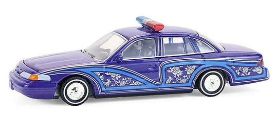 FordフォードUSA クラウンビクトリア ポリス カスタム 1992 2トーン ブルー / GREENLIGHT 1/64 ミニカー