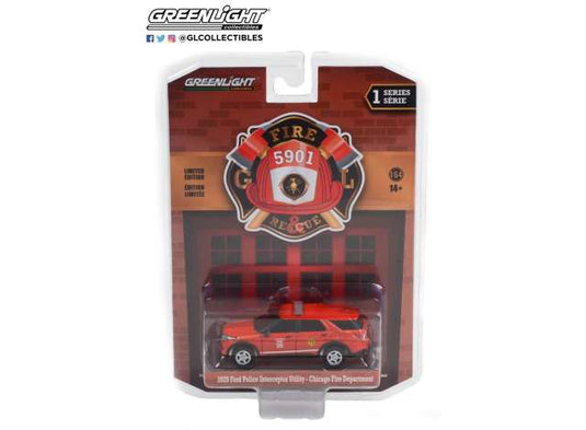 2020 フォード ポリス シカゴ消防局 大隊長車 消防車 Fire & Rescue / Greenlight 1/64 ミニカー