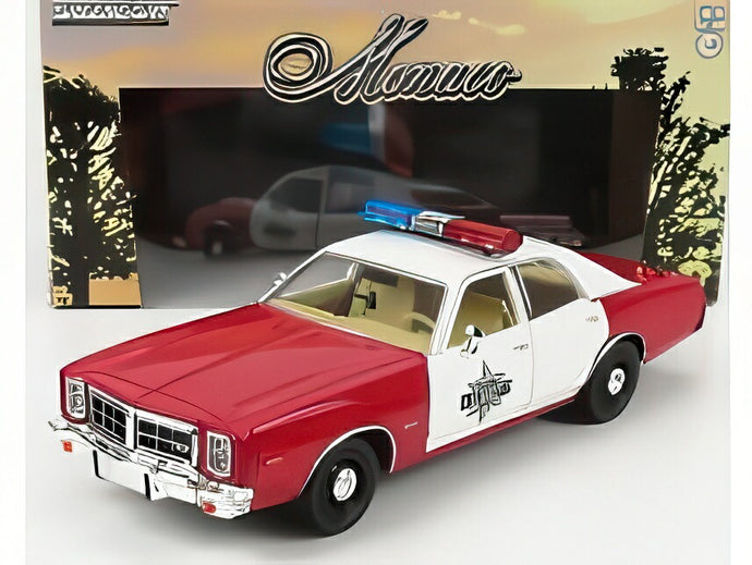 DODGE モナコ警察 フィンチバーグ 1977 レッドホワイト/ Greenlight 1/24 ミニカー