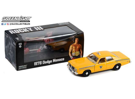 1978 Dodge モナコ シティキャブ 1982 ロッキー3 ハリウッドシリーズ16 イエロー/Greenlight 1/24ミニカー