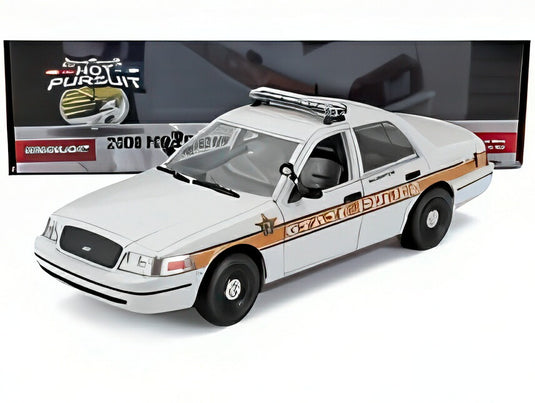 FORD USA クラウンビクトリア イリノイ州警察 2009 ホワイトイエロー/ Greenlight 1/24 ミニカー