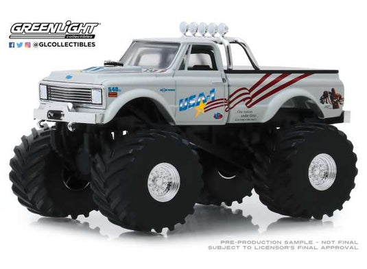 1970 シボレー K-10 モンスタードラック USA ホワイト 1970 Chevy K-10 / Greenlight 1/43 ミニカー