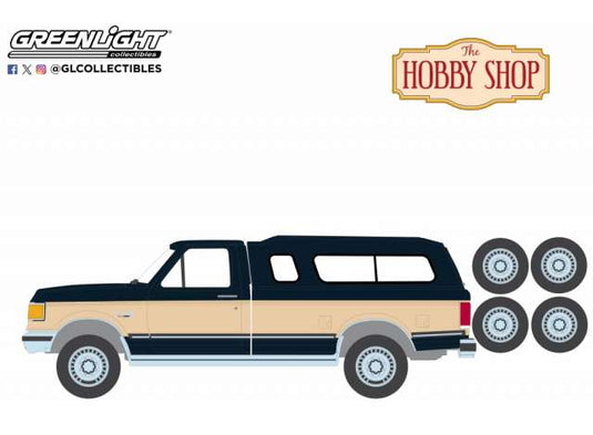1991 フォード F-150 XLT ラリアット キャンパー付 ホビーショップ 16 / Greenlight 1/64 ミニカー