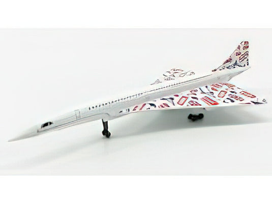 AEROSPATIALE CONCORDE AIRPLANE 1969 18.0 cm X 8.5 cm WHITE/CORGI 1/100ミニカー