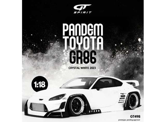 2023 トヨタ GR86 パンデム ワイドボディ クリスタルホワイト レジンモデル / GT SPIRIT 1/18 ミニカー