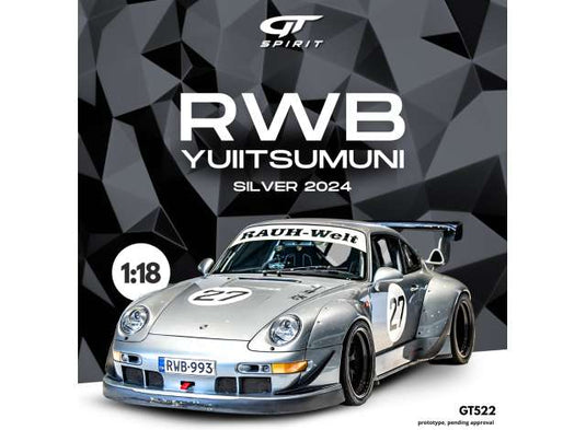 2024 RWB ラフヴェルト・ベグリフ Yuiitsumuni シルバー レジンモデル / GT SPIRIT 1/18 ミニカー
