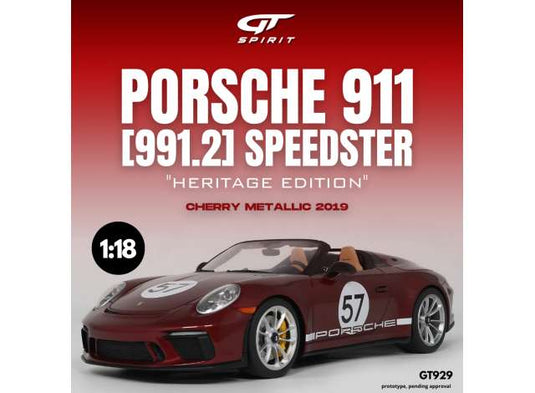 2019 ポルシェ 911 (991.2) スピードスター ヘリテージ チェリーメタリック / GT SPIRIT 1/18 ミニカー
