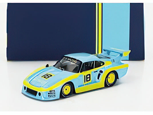 PORSCHE  935 930 K3 3.0L F6 TURBO TEAM JLP RACING N 18 3rd 6h SILVERSTONE 1980 JOHN PAUL  BRIAN REDMAN  LIGHT BLUE YELLOW/IXO 1/43ミニカー