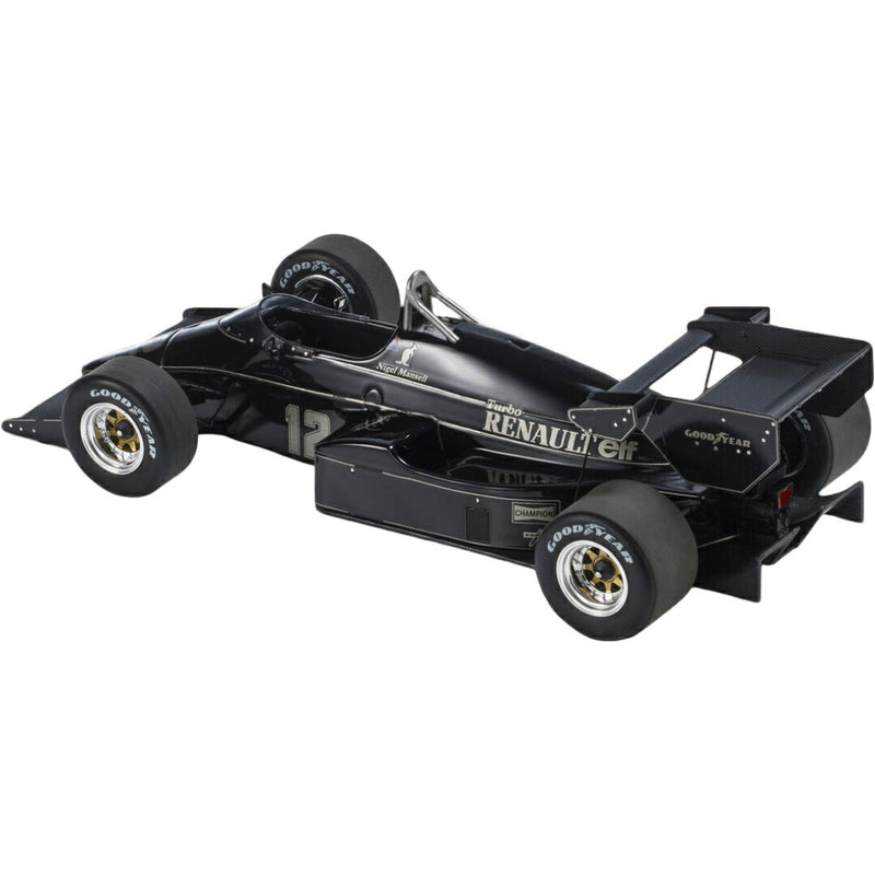 ギャラリービューアに画像をロードする, Lotusロータス F1 95T #12 Season 1984 Nigel Mansell ナイジェル・マンセル ブラック / GP Replicas 1/18 ミニカー
