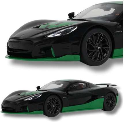 2023 リマック ネヴェーラ Record Resin Series ブラック／グリーン/ GT Spirit  1/18 ミニカー