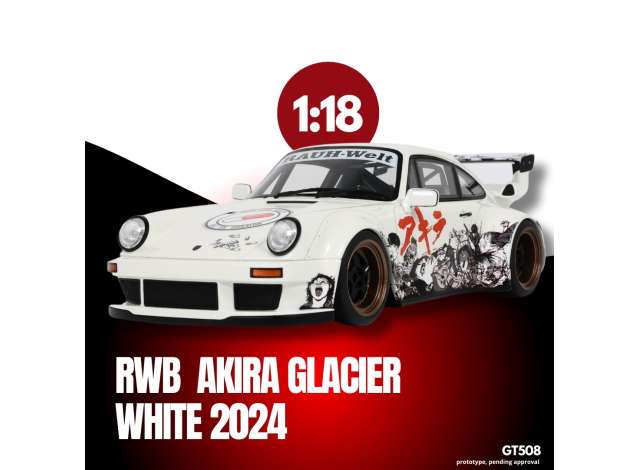2024 ポルシェ RWB Akira Glacier ホワイト/ GT SPIRIT  1/18 ミニカー