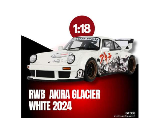 2024 ポルシェ RWB Akira Glacier ホワイト/ GT SPIRIT  1/18 ミニカー