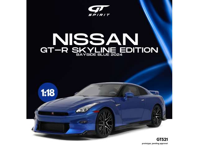 日産 スカイライン GT-R R35 2024 ブルーメタリック 999台限定/ GT SPIRIT 1/18 ミニカー