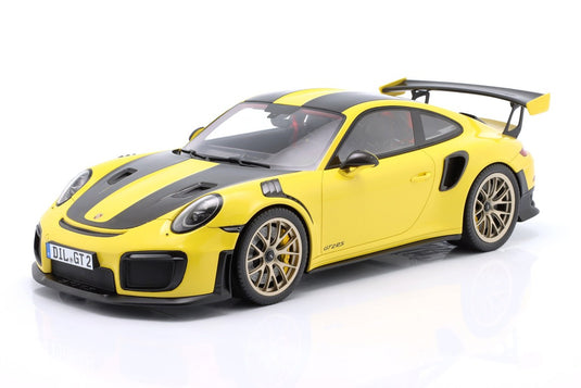 Porscheポルシェ 911 991 II GT2 RS 2018 イエロー ブラック / GT SPIRIT 1/12 ミニカー