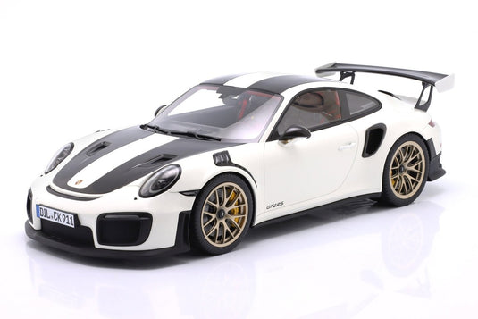 Porscheポルシェ 911 991 II GT2 RS 2018 ホワイト ブラック / GT SPIRIT 1/12 ミニカー