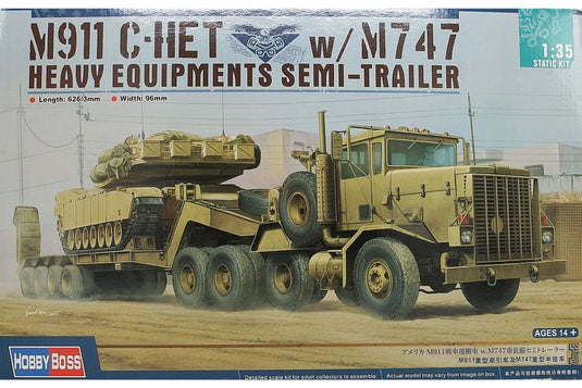 M911 C-HET w/m747 Heavy Equipment Semi-Trailer/ HobbyBoss 1/35 模型
