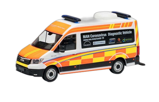 コロナウイルス診断車両 MAN TGE/ Herpa 1/87  模型 ミニカー