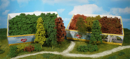 鉄道模型 Heki 落葉樹・茂みセット 15本入 ミディアムグリーン Deciduous trees and bushes 15 medium green