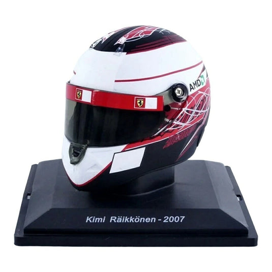キミ・ライコネン 2007 フェラーリ ワールドチャンピオン ヘルメット ホワイト / Promocar 1/5 ミニカー