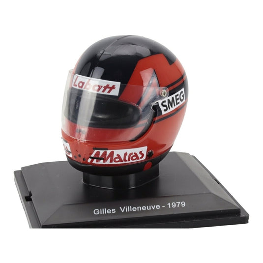 Gilles Villeneuve ジル・ヴィルヌーヴ 1979 Ferrariフェラーリ 312T4 ヘルメット レッド/ブラック Ferrariパイロットコレクション / EDICOLA 1/5 ミニカー