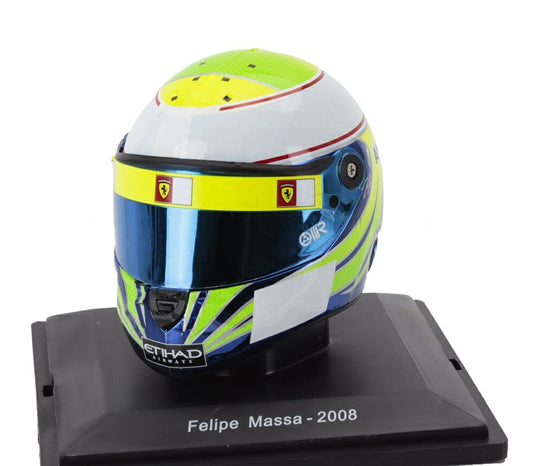 Helmetヘルメット F1 フェリペマッサ F2008 チーム Ferrariフェラーリ 2008 ライトグリーン ブルー ホワイト SPARK-EDITION-CASCHI-DEI-PILOTI-FERRARI-COLLECTION / EDICOL