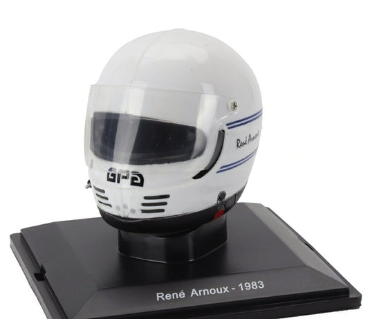 Helmetヘルメット F1 ルネアルヌー 126 C2B チーム Ferrariフェラーリ 1983 ホワイト SPARK-EDITION-CASCHI-DEI-PILOTI-FERRARI-COLLECTION / EDICOLA 1/5 ミニカー