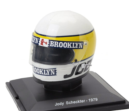 Helmetヘルメット F1 ジョディシェクター 312T4 チーム Ferrariフェラーリ ワールドチャンピオン 1979 ホワイト イエロー SPARK-EDITION-CASCHI-DEI-PILOTI-FERRARI-COLLECTION /