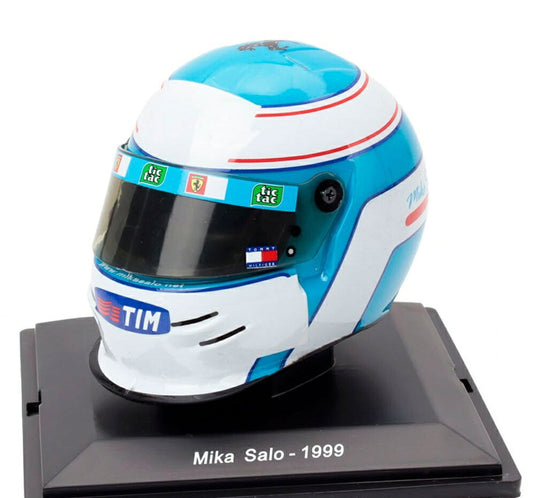 Helmetヘルメット F1 ミカサロ F399 チーム Ferrariフェラーリ 1999 ライトブルー ホワイト SPARK-EDITION-CASCHI-DEI-PILOTI-FERRARI-COLLECTION / EDICOLA 1/5 ミニカ