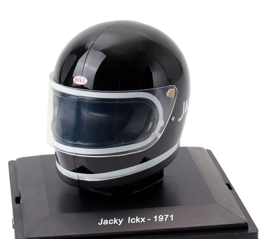 Helmetヘルメット F1 ジャッキーイクス 312 B2 チーム Ferrariフェラーリ 1971 ブラック SPARK-EDITION-CASCHI-DEI-PILOTI-FERRARI-COLLECTION / EDICOLA 1/5 ミニカー