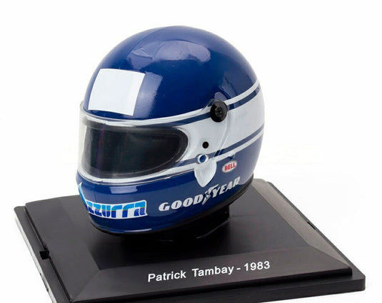 Helmetヘルメット F1 パトリックタンベイ 126 C2B チーム Ferrariフェラーリ 1983 ブルー ホワイト SPARK-EDITION-CASCHI-DEI-PILOTI-FERRARI-COLLECTION / EDICOLA 1/