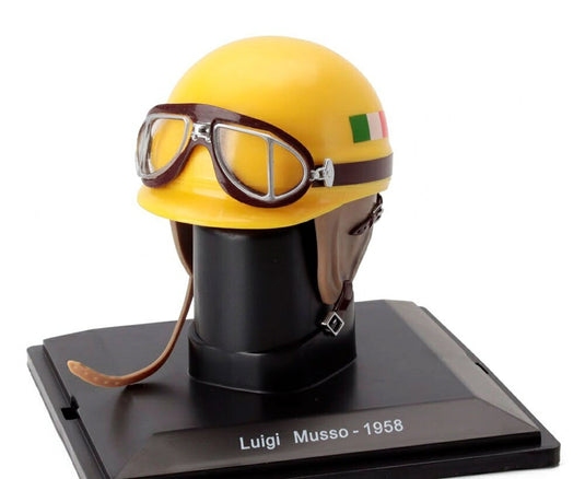Helmetヘルメット F1 ルイジムッソ DINO 246 チーム Ferrariフェラーリ 1958 イエロー SPARK-EDITION-CASCHI-DEI-PILOTI-FERRARI-COLLECTION / EDICOLA 1/5 ミニカー