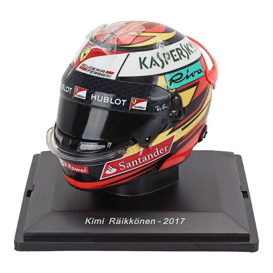 Ferrariフェラーリ SF70H Kimi Raikkonen 2017 ヘルメット レッド ホワイト Ferrariドライバーヘルメットコレクション / EDICOLA 1/5 ミニカー