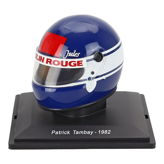 Patrick Tambay パトリック・タンベイ 1982 Ferrariフェラーリ 126 C2 ヘルメット ブルー/ホワイト Ferrariパイロットヘルメットコレクション / EDICOLA 1/5 ミニカー