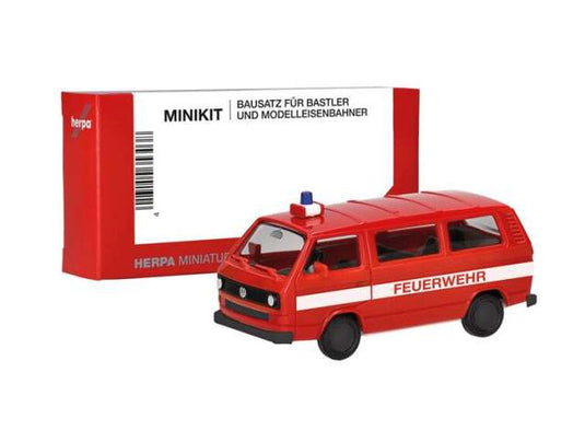フォルクスワーゲン T3 消防車 ミニキット レッド 働く車 ヘルパ 1/87 / Herpa 1/87 ミニカー