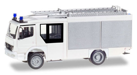 Mercedes-Benzメルセデスベンツ アテゴ 消防車 ホワイト 働く車 緊急車両 模型 / Herpa 1/87 ミニカー 模型