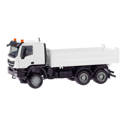 イベコ Trakker 6x6 ダンプ ホワイト / Herpa 1/87 ミニカー トラック模型
