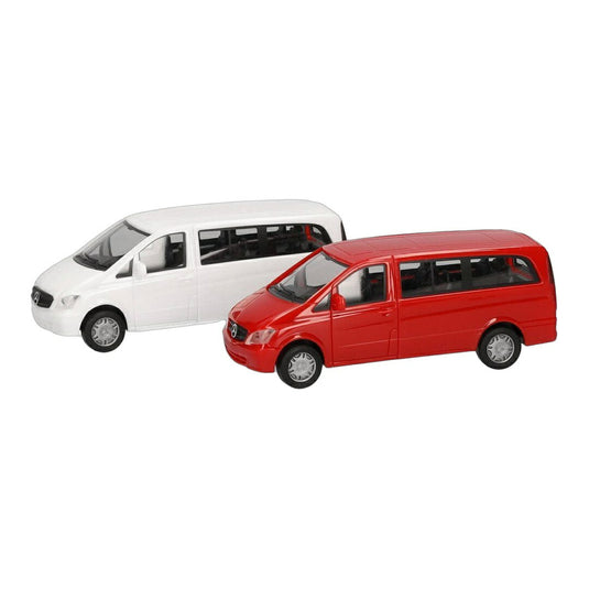 メルセデス・ベンツ ヴィトー バス レッド ホワイト 2個セット ミニバン 組立キット / Herpa 1/87 ミニカー