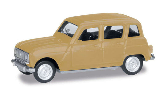 Renaultルノー R4 ベージュ 模型 ダイキャスト モデル / Herpa 1/87 ミニカー 模型