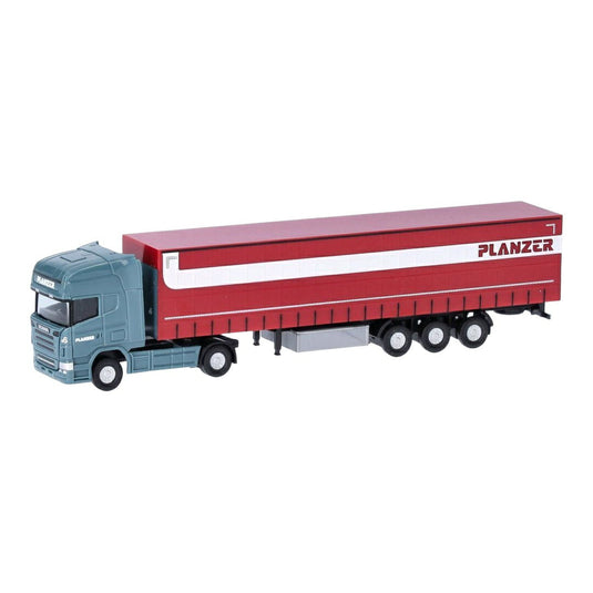 Planzer スカニア R TL カーテンサイドセミトレーラー / Herpa 1/160 ミニカー トラック模型