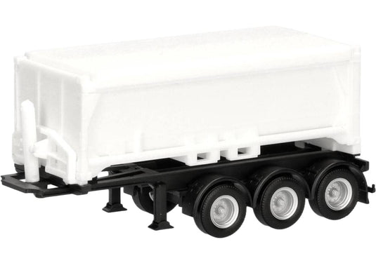 spoil container trailerコンテナトレーラー 3-axle white トラック 模型 /Herpa 1/87