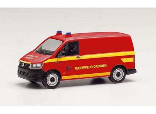 フォルクスワーゲン T6 ドレスデン消防署 消防車 働く車 ヘルパ 1/87 / Herpa 1/87 ミニカー