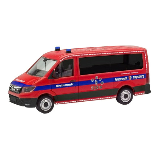 アウクスブルク消防局 MAN TGE バス フラットルーフ / Herpa 1/87 ミニカー トラック模型