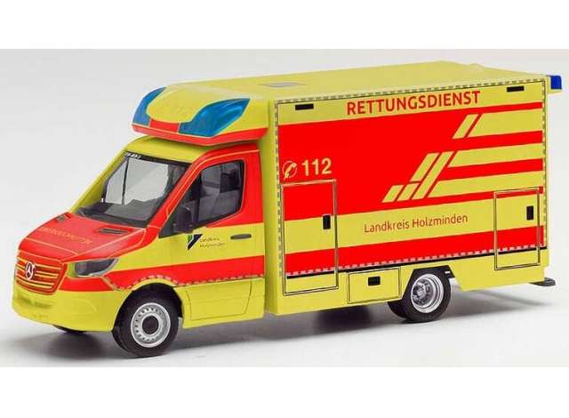 Mercedes Benz 救急車 ホルツミンデン地区 イエローオレンジ/Herpa 1/87ミニカー