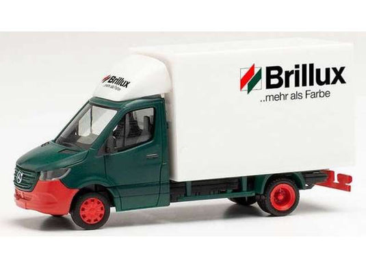 メルセデスベンツ スプリンター Brillux グリーン/ホワイト ヘルパ / Herpa 1/87 ミニカー