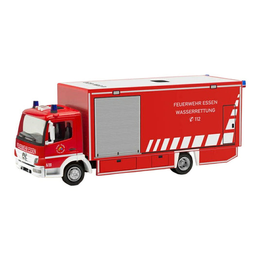エッセン消防署 水難救助隊 メルセデス・ベンツ アテゴ ボックス トラクター 消防車 / Herpa 1/87 消防車模型