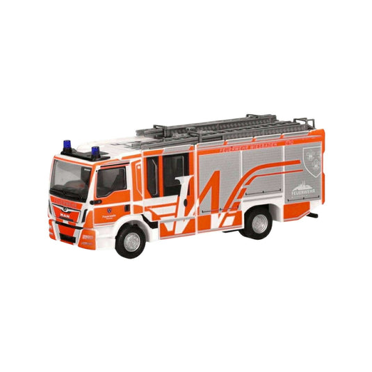 Herpa Feuerwehr Wiesbaden MAN TGM CC Ziegler Z-Cab 097581/ Herpa 1/87  模型