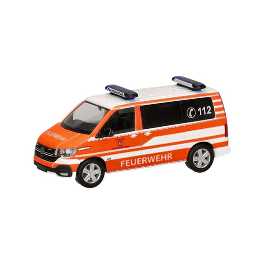 フォルクスワーゲン T6.1 消防車 ランスバッハ=バウムバッハ消防署 働く車 / Herpa 1/87 ミニカー